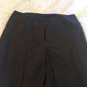 Grey pinstriped dress slacks