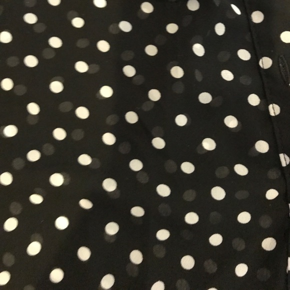 LC Lauren Conrad Black and white polka dot blouse - Picture 3 of 4