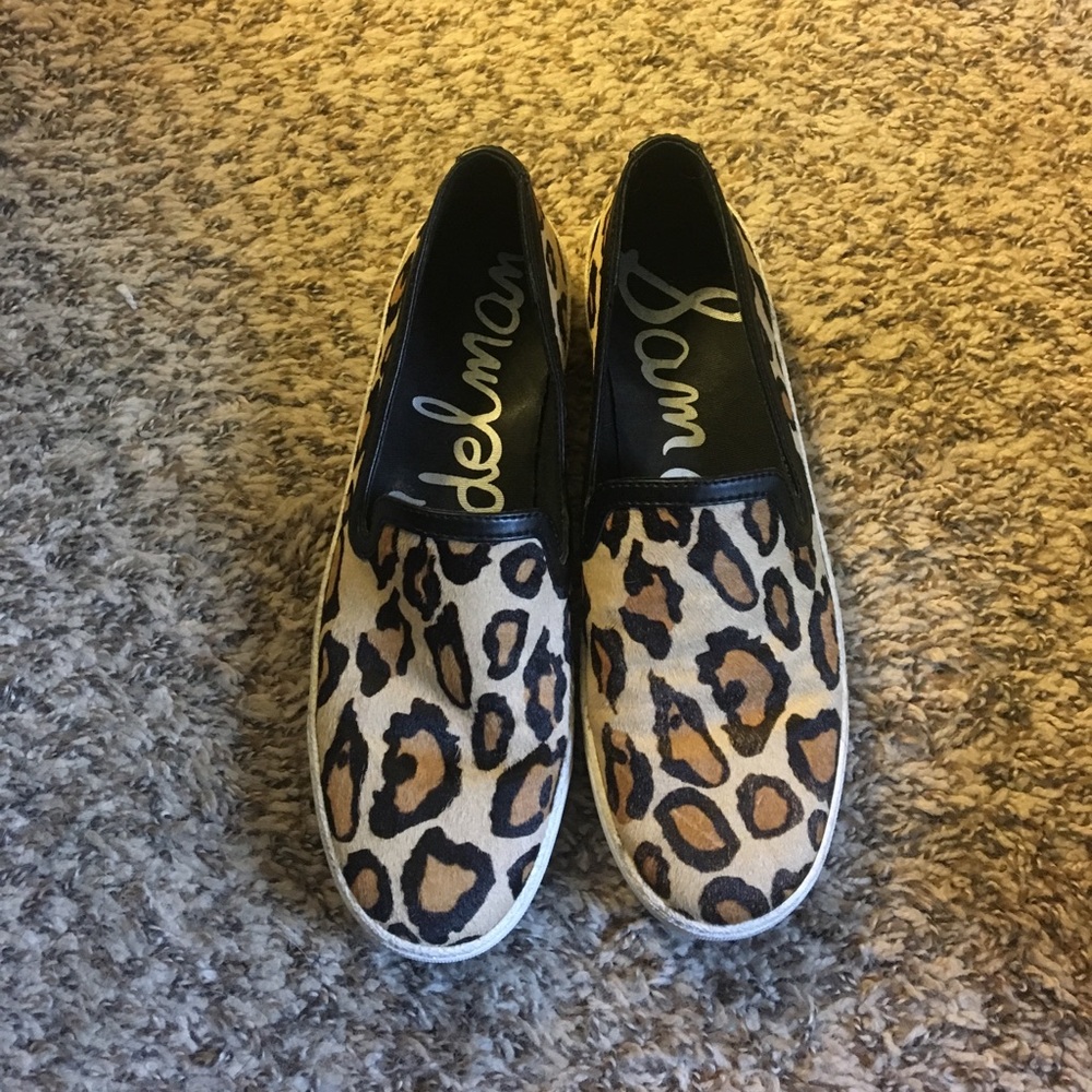 Sam Edelman leopard slip on shoes