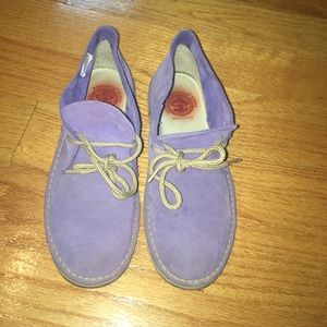 Purple clog shoes bought in Barcelona worn once
