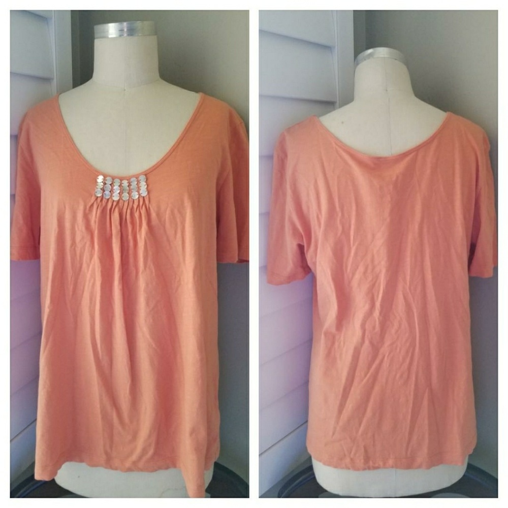 Kiara Pale Orange Jersey Tee