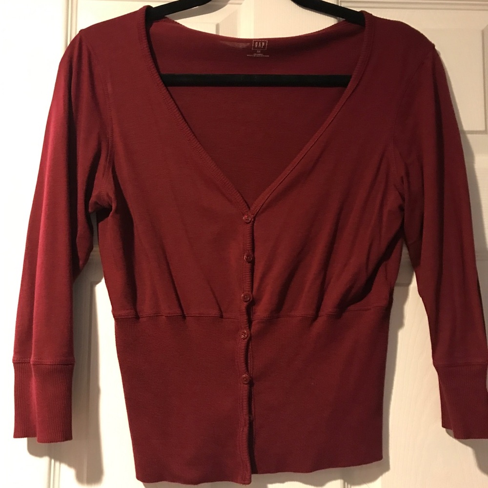Maroon cardigan