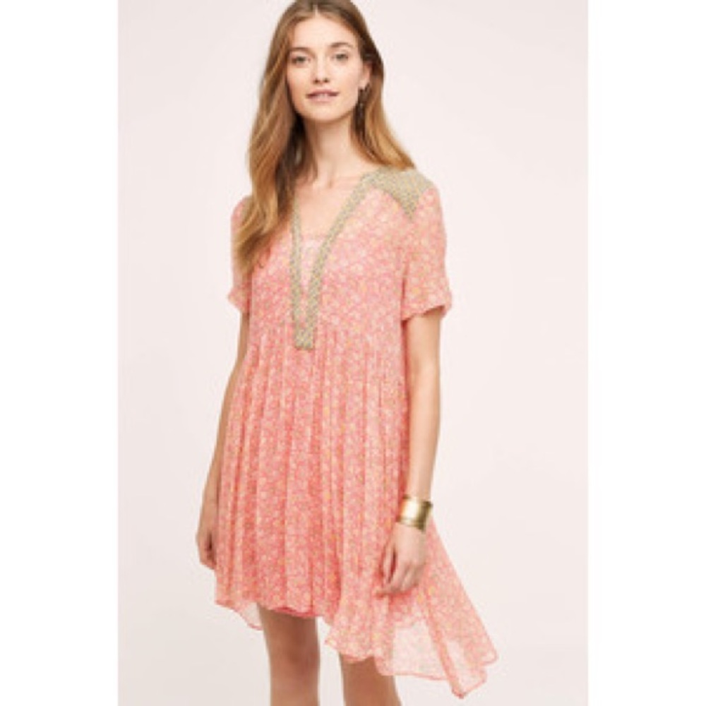 Anthropologie Maeve Morning Glory Swing Dress