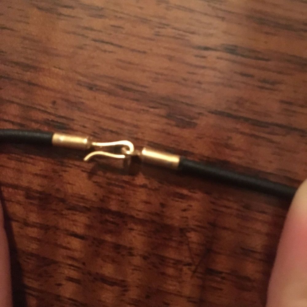 18 karat gold and REAL diamond necklace - Picture 5 of 6