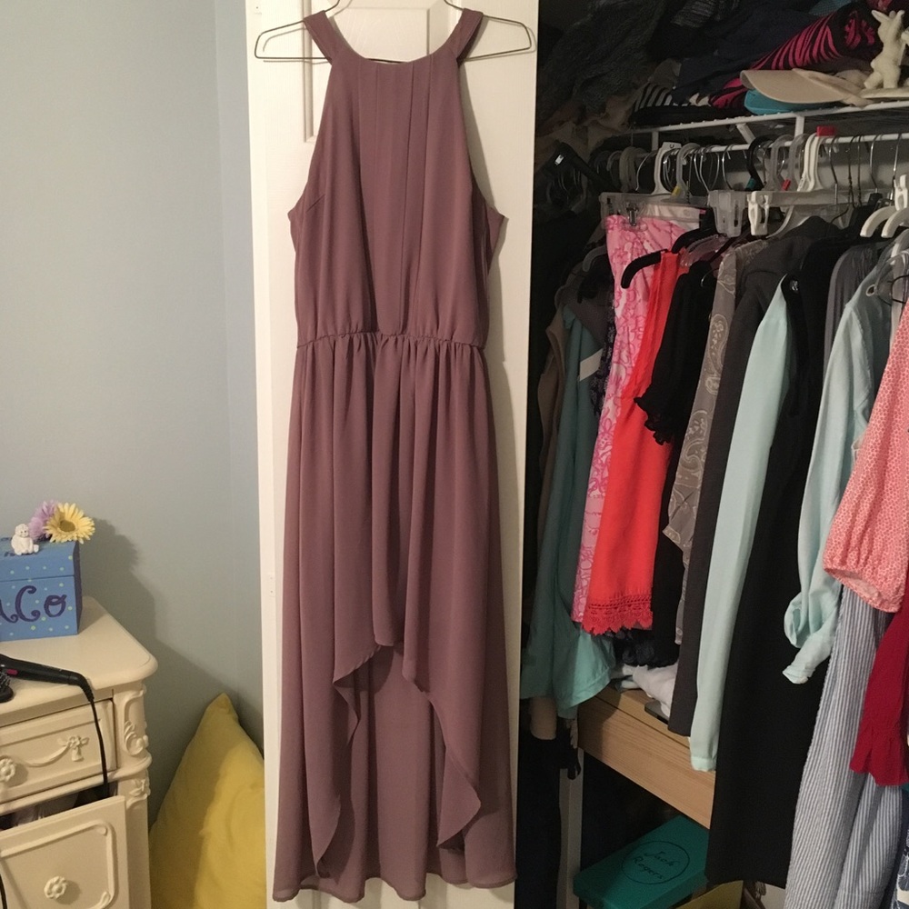 Formal taupe dress