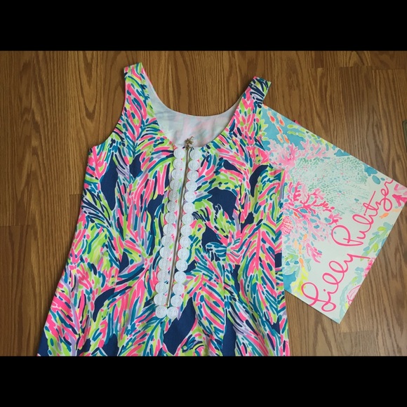 Lilly Pulitzer Cathy Shift Dress Multi Palm Reader - Picture 2 of 4