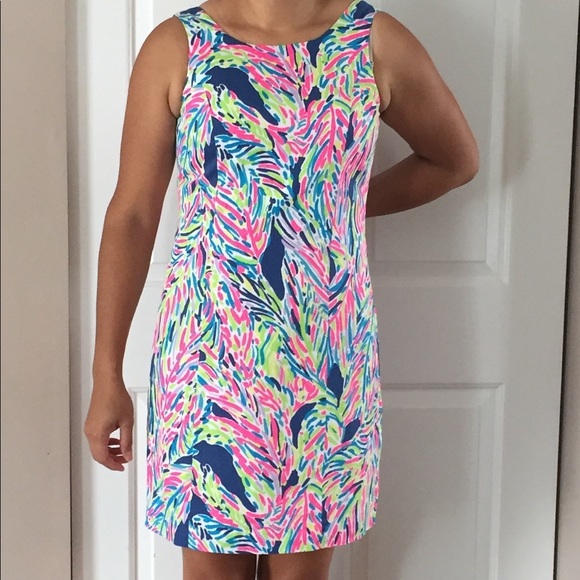 Lilly Pulitzer Cathy Shift Dress Multi Palm Reader - Picture 4 of 4