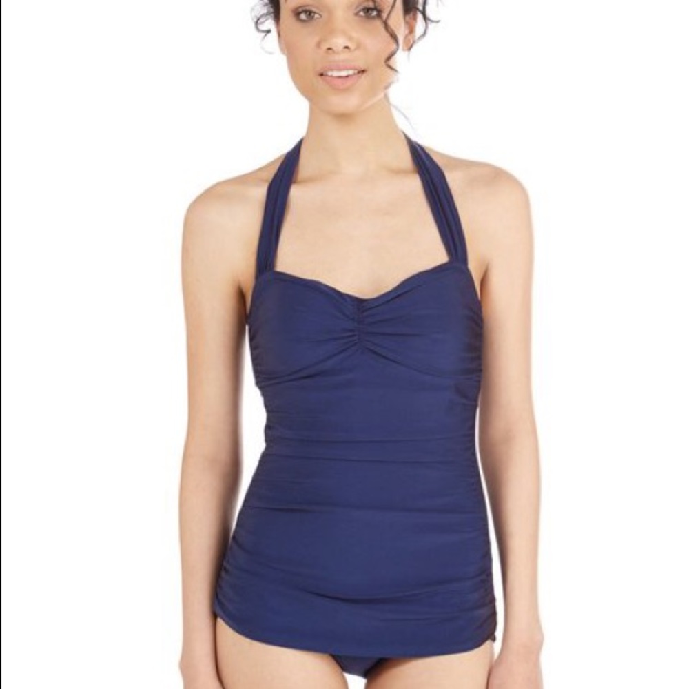 NWT Modcloth Bathing Beauty One Piece Navy 14