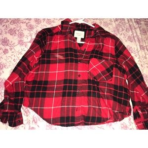 Forever 21 Flannel Crop Top