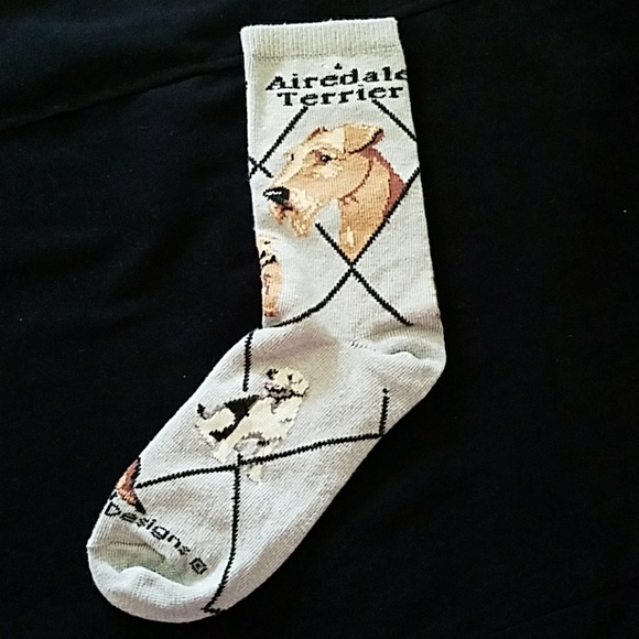 1 left NEW Airedale Terrier socks - Picture 4 of 6