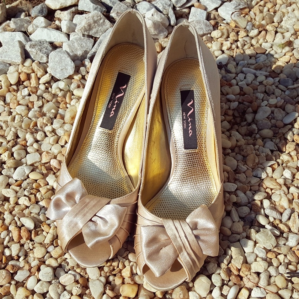 Nina "Futura" Satin special occaision heels