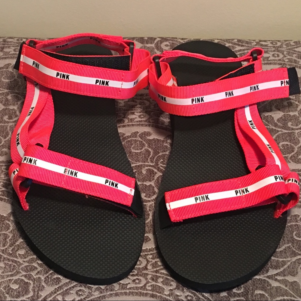 Victoria's Secret PINK Velcro Strap Sporty Sandals