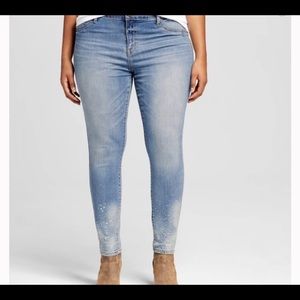 Size 22w plus size jeggings , distressed design