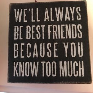 Small box w friend quote