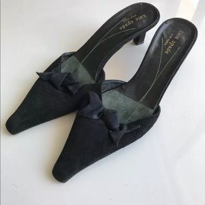 Kate Spade Black Suede Pointy Heels