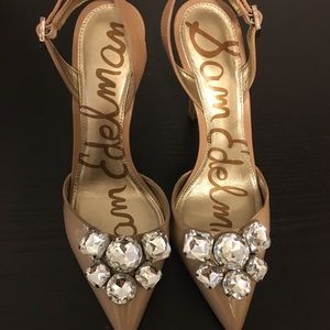 Sam Edelman Tan Gem Slingbacks