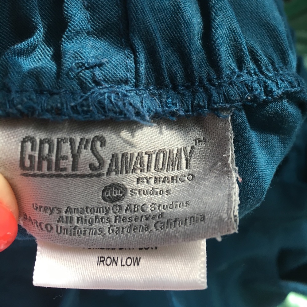 Grey's Anatomy teal scrub pants. Small Petite