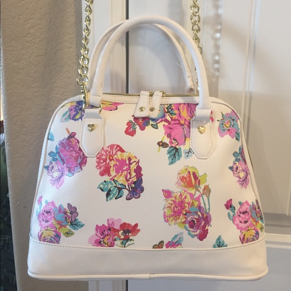 🌸NWT!  BETSEY JOHNSON FLORAL PLEATED DOME BAG - Picture 2 of 6