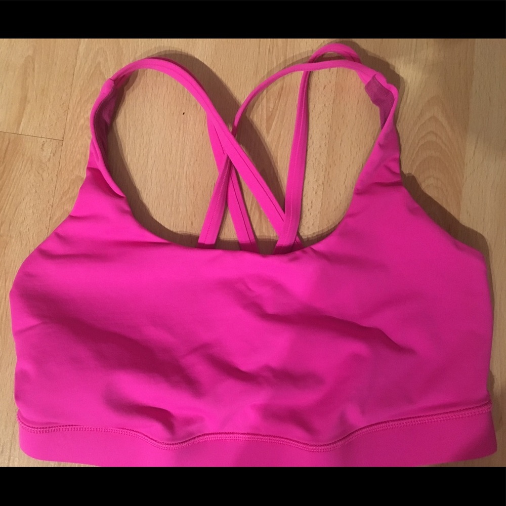 Lululemon Energy Bra Raspberry Glo Light Size 8