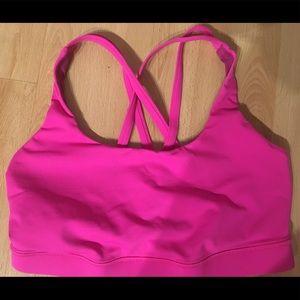 Lululemon Energy Bra Raspberry Glo Light Size 8