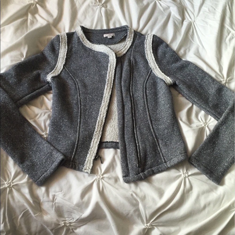 GAP Gray Sweatshirt Zipper Blazer Jacket