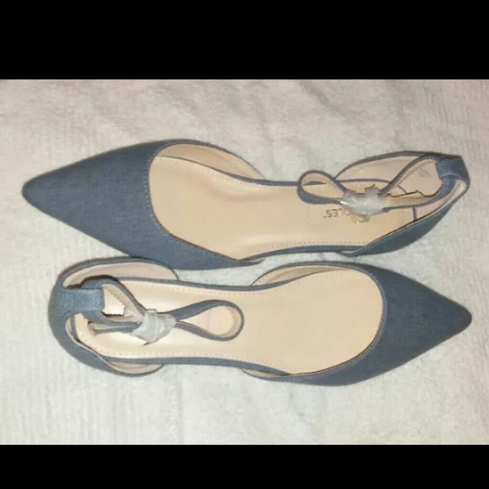 Light Denim Pointed Flats