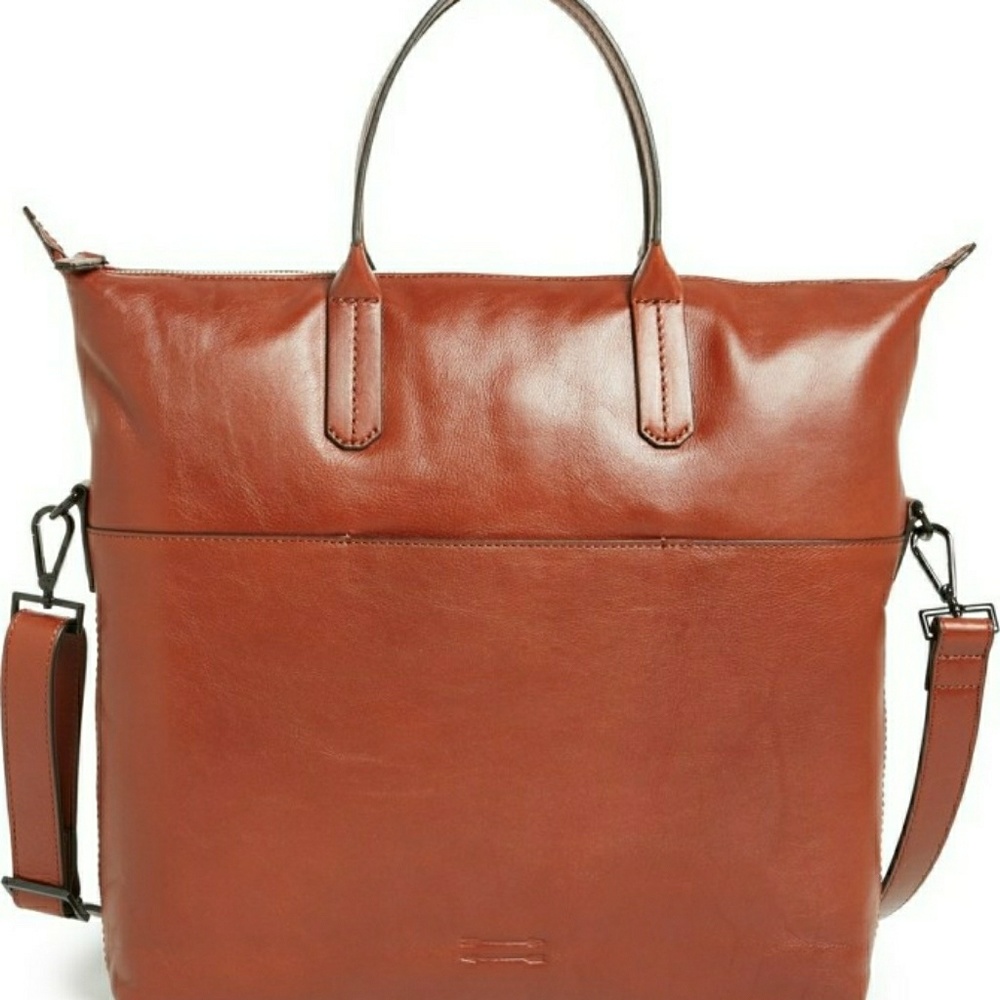 SOLD Rebecca Minkoff cognac leather tote/crossbody