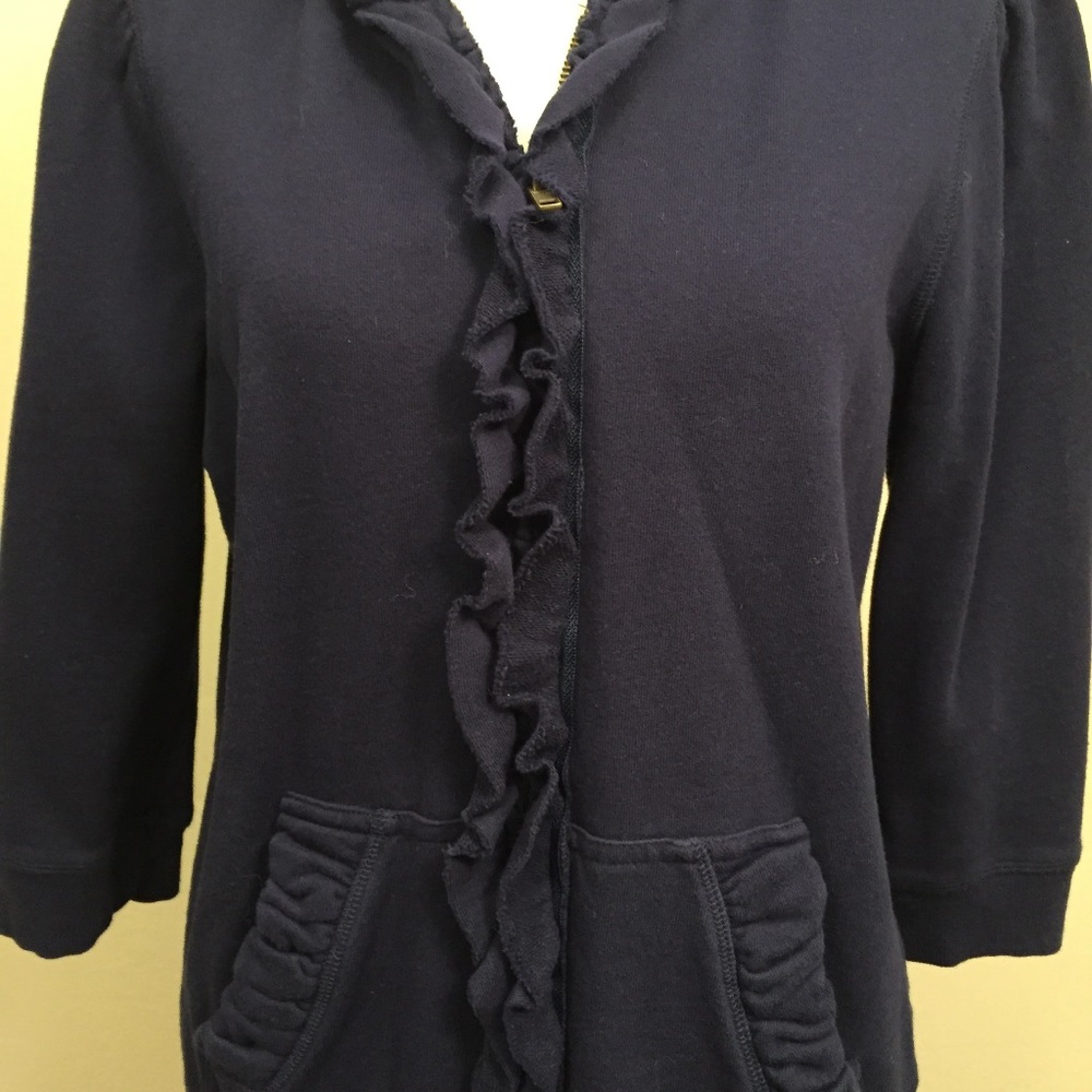 NWOT Anthropologie Navy Sat/Sun Postgame Hoodie - Picture 4 of 5