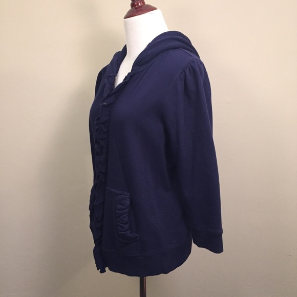 NWOT Anthropologie Navy Sat/Sun Postgame Hoodie - Picture 3 of 5