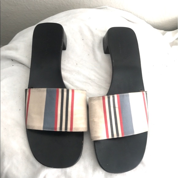 Kate Spade Leather Slides Sandals Made In Italy - Picture 1 of 3