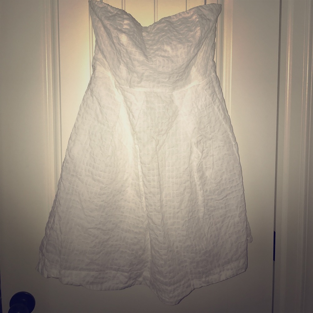J. Crew white strapless dress