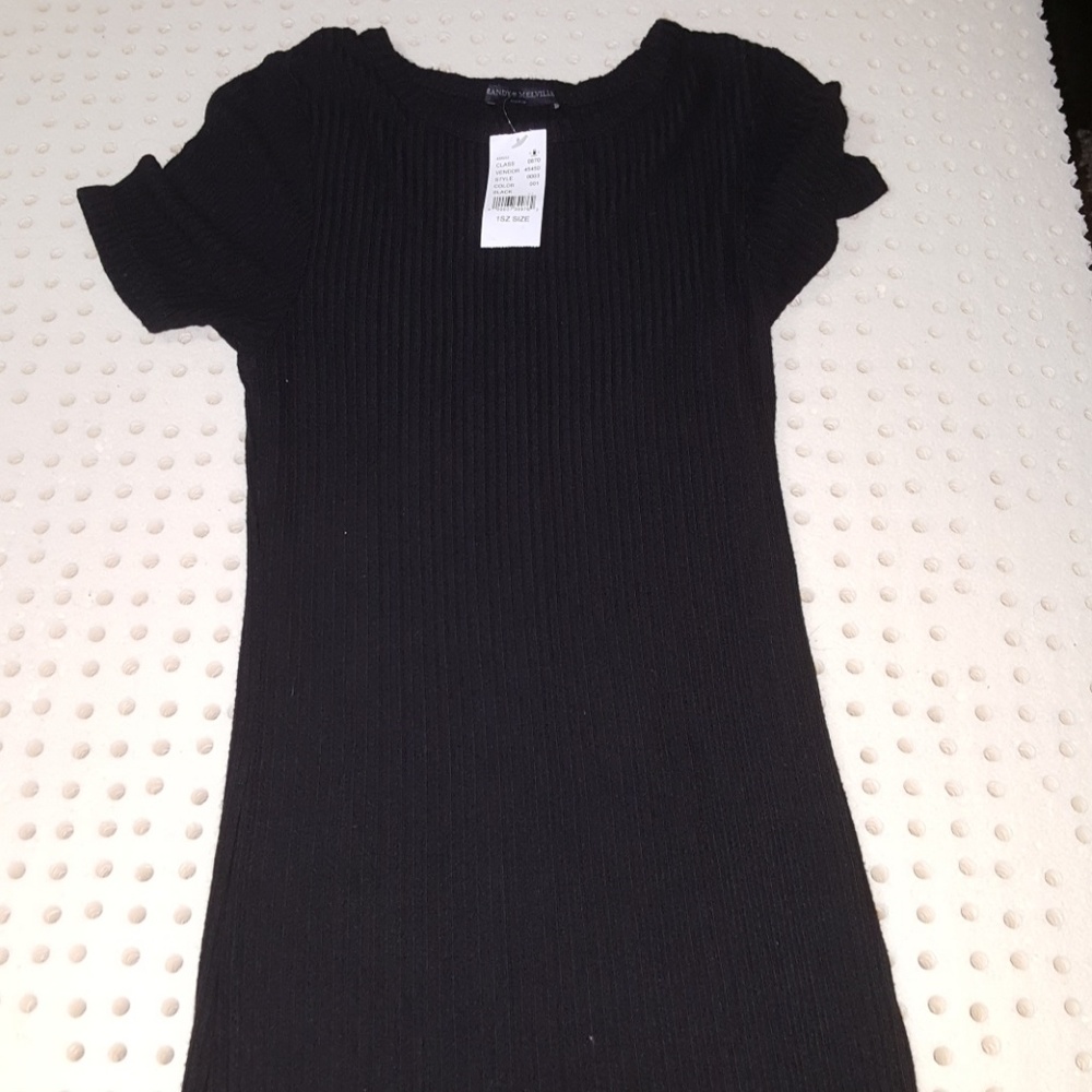 Brandy Melville black ribbed dress