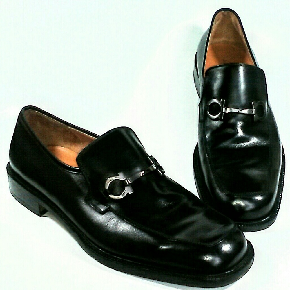 Salvatore Ferragamo Studio Black Mens Shoe 10 D