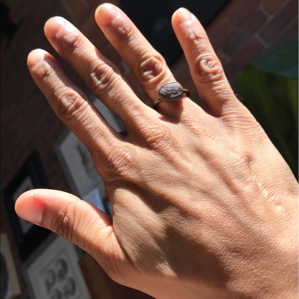 vintage rough cut opal ring - Picture 2 of 4