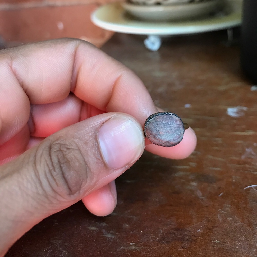 vintage rough cut opal ring - Picture 4 of 4