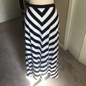 WHBM chevron maxi skirt