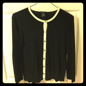 Classic black button down cardigan