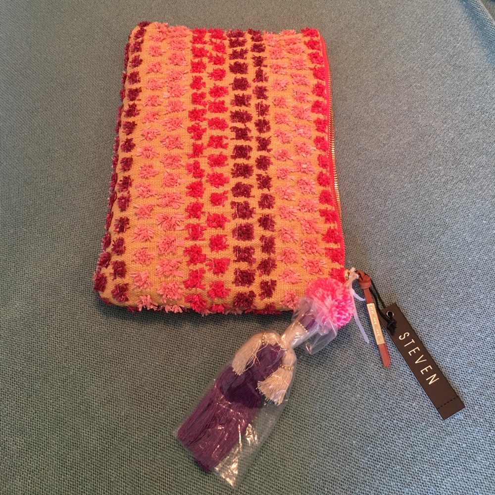 Steve Madden PINK straw wallet - Picture 7 of 8