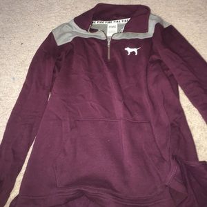 Maroon 3/4 zip