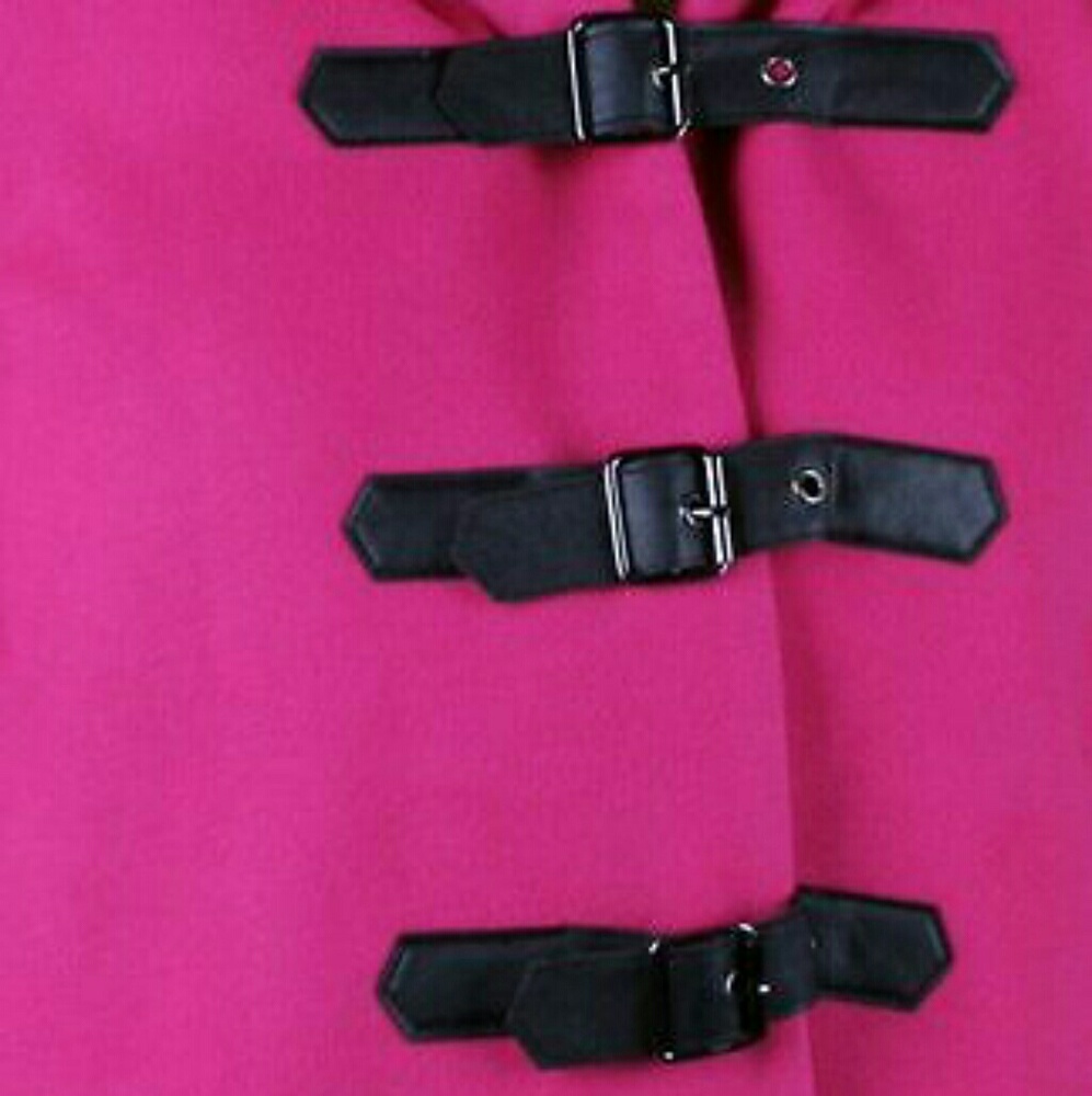 NWT Iron Fist pink peacoat jacket hoodie sweater xsmall buckle closure winter - Picture 5 of 5