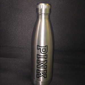 VS PINK Silver Metal Water Bottle