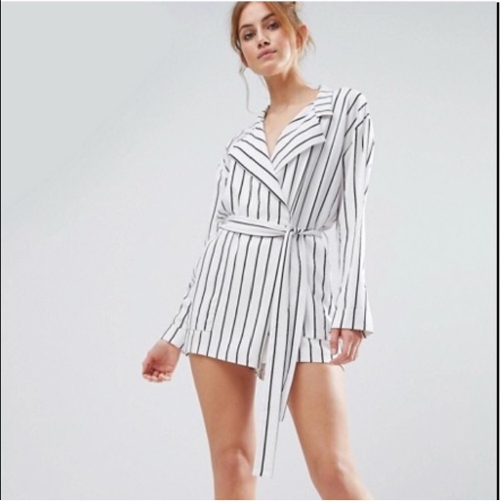 White striped romper!!