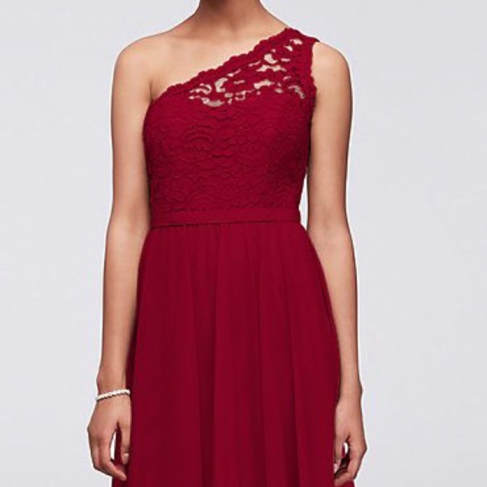 Davids bridal knee length dress size 10