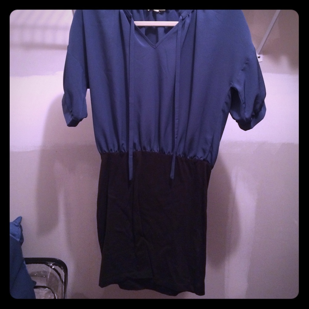 Black & blue dress