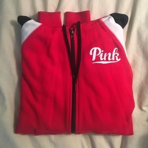 Red Victoria's Secret Zip-Up Hoodie