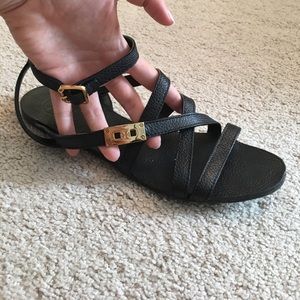 Tory black strappy sandal