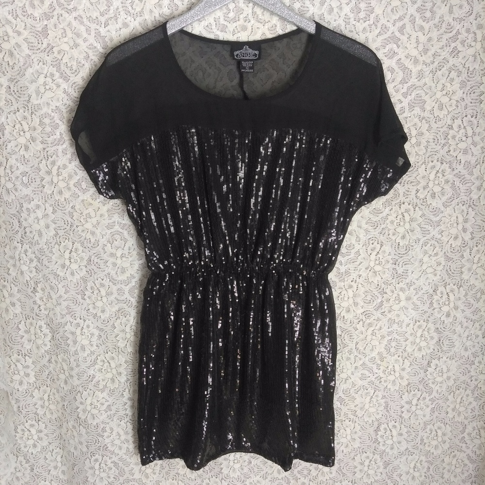 Black Sequin Party Dress