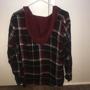 tillys lightweight hooded flannel