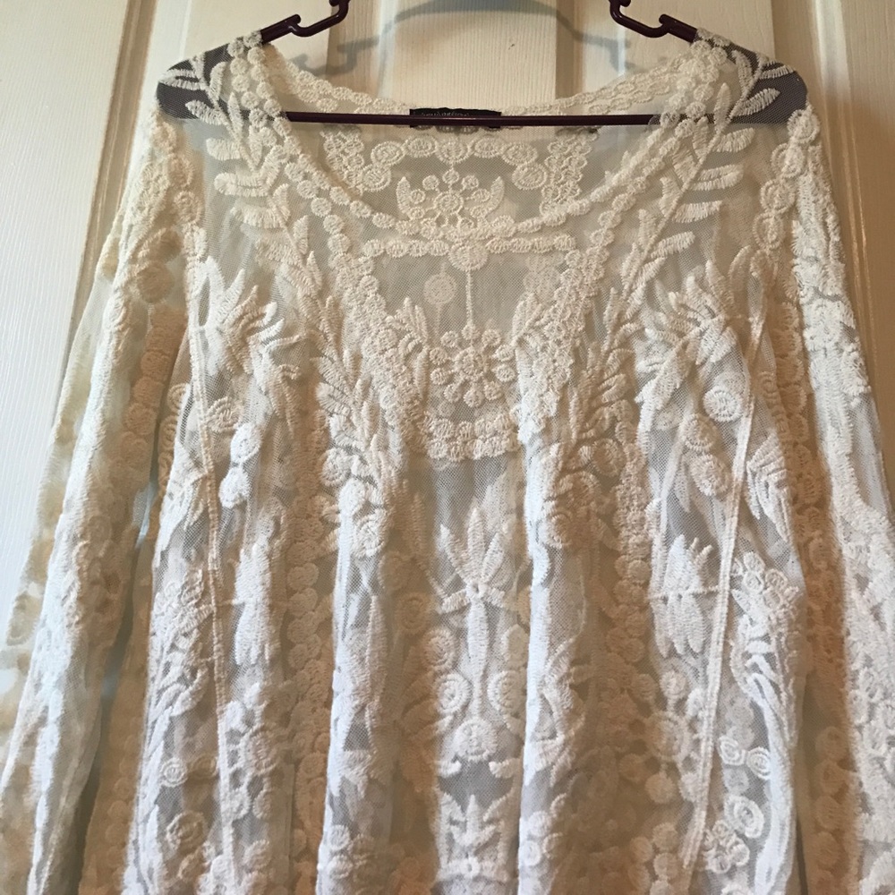 Crochet long sleeve top