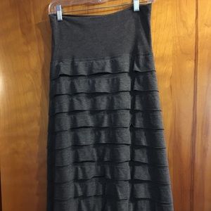 Gray ruffle skirt